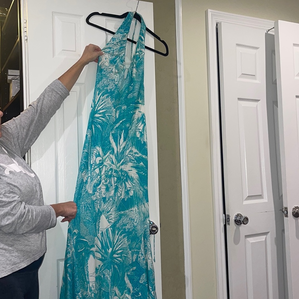 Robert Cavalli Maxi Dress with Half Open Back
